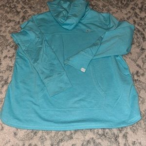 Blue/Green Hoodie with pouch